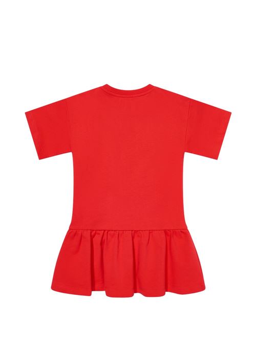 Abito bambina Moschino rosso con logo Teddy Bear MOSCHINO KID-TEEN | HDV0HLLCA1950109